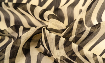 Collection of textural background, silk fabric, zebra skin in the African style. For the designer,...