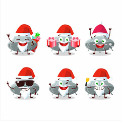 Santa Claus emoticons with UFO gray gummy candy cartoon character
