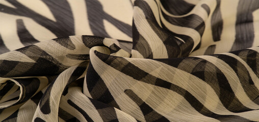 Collection of textural background, silk fabric, zebra skin in the African style. For the designer,...