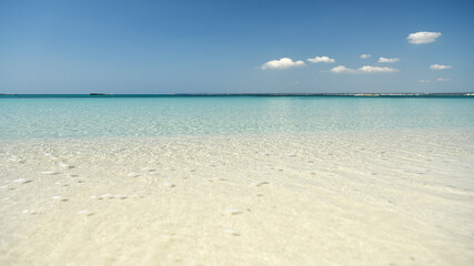 Fototapeta na wymiar Calm sea in paradise beach. Es Trenc, Majorca