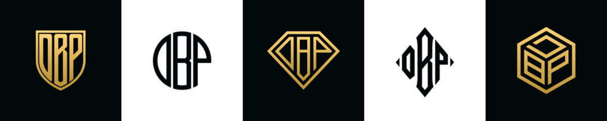 Initial letters DBP logo designs Bundle