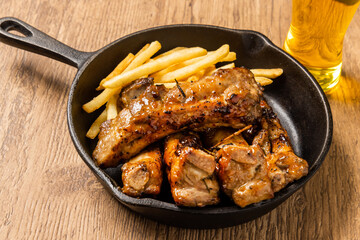 リブステーキ　American-style sparerib pork steak photo 