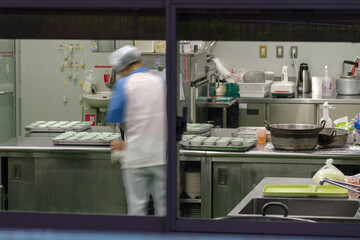 施設の厨房の風景