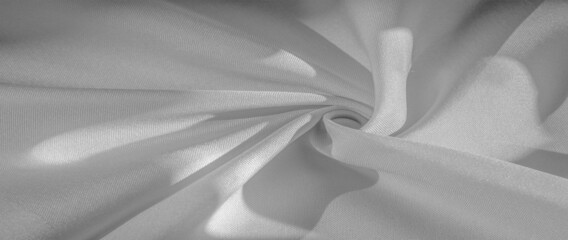 Texture, background, pattern, silk fabric of white color, solid light white silk satin fabric of the duchess Really beautiful silk fabric with satin sheen. Perfect for your design, wedding invitation