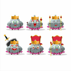 Queen and her magic clothes cartoon of UFO gray gummy candy wearing tiara
