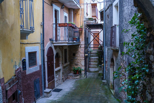 Assergi, old typical village in Abruzzo, Italy