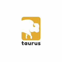 Bull Buffalo Horn, Taurus Bighorn logo design 