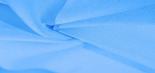 Texture, background, pattern, solid light blue silk satin fabric of the duchess Really beautiful...