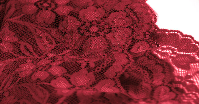 Red Lace Stock Photo - Download Image Now - Lace - Textile, Red Lace 