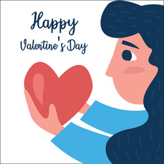 Flat valentine's day illustration Free Vector