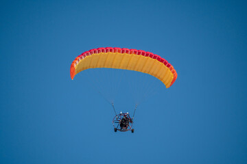 paragliding in the sky