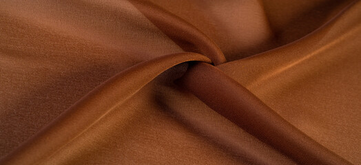 Silk brown fabric. Yard-side chocolate silk fabric, lightweight silky and comfortable creates a...