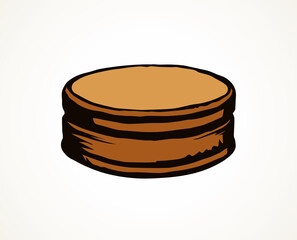 Iron bottle cap. Vector drawing