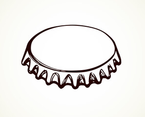 Iron bottle cap. Vector drawing
