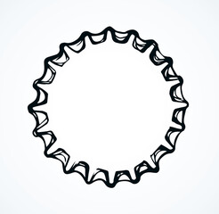 Iron bottle cap. Vector drawing