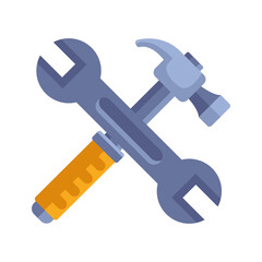 wrench and screwdriver illustration vector