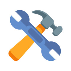screwdriver and wrench vector illustration