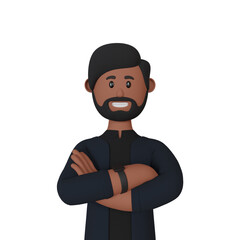 3d rendering man cartoon avatar