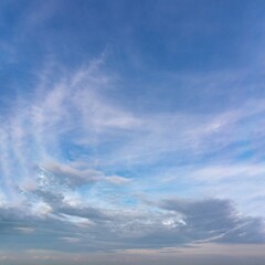 Fantastic clouds against blue sky