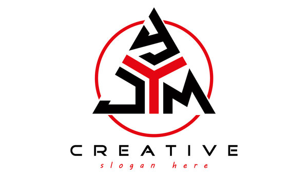 emblem badge with wings JYM letter logo design vector, business logo, icon shape logo, stylish logo template
