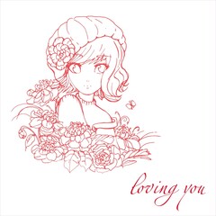 vector birthday card in minimalism style