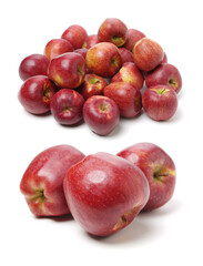 Red apples isolated on white background