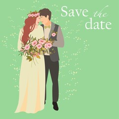 vector greeting card wedding invitation