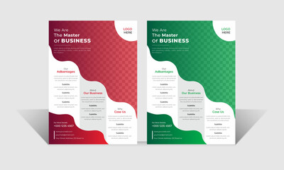 Creative Business flyer template vector design, Flyer Template Geometric shape used for business poster layout, Company flyer, corporate banners, and leaflets. Graphic design layout with Curved Shape