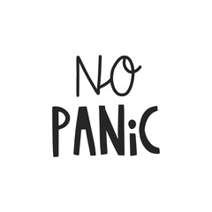 vector cute hand lettering no panic text