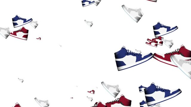 sneakers falling