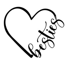 besties signs inspirational quotes, motivational positive quotes, silhouette arts lettering design