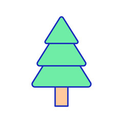 Christmas tree Vector icon which is suitable for commercial work and easily modify or edit it

