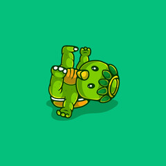 Fototapeta premium cute japanese kappa ghost illustration