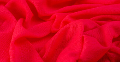 Red cloth. abstract background of luxury fabric or liquid silk t