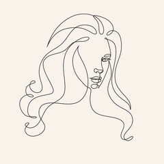 Woman Line Art drawing Vector 
