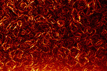 Abstract background with the image of yellow flames in red fire
