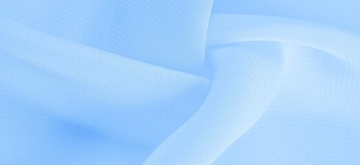 Texture. template. Light blue silk polyester. Background from aq