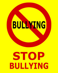 stop bullying sign 