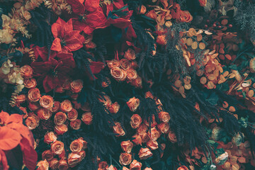 Schöner künstlicher Blumen-Hintergrund, Weinleseart  © joeycheung