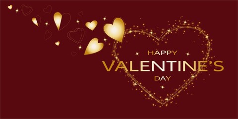 Valentine's Day sale background.Romantic composition with hearts . Vector illustration for website , posters,ads, coupons, promotional material.