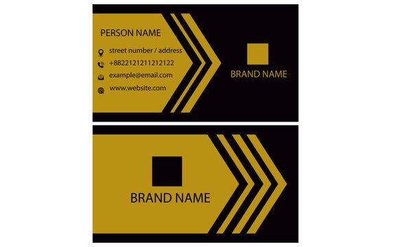 black yellow business card design