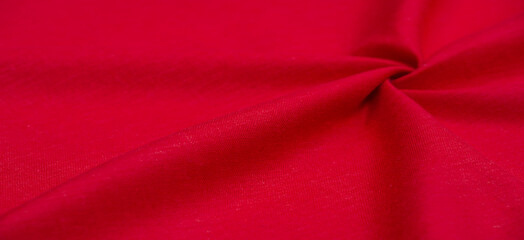 Linen fabric in red. Linen fabric is considered luxurious because processing it from the flax plant is laborious and laborious. - beautiful, durable and timelessly attractive.