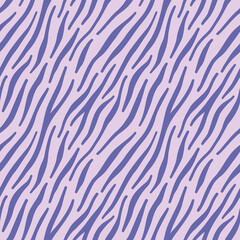 Zebra huid naadloze patroon vector. De trendkleur van 2022 is erg peri. Safari-stijl. Abstracte achtergrond