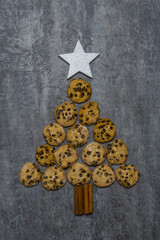 New Year mood photo in red, green and purple colours