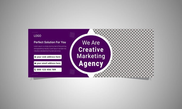 Business marketing agency, facebook cover social media marketing banner, advertising, vector design layout template, fully editable text's & colorful background file ready for printing.