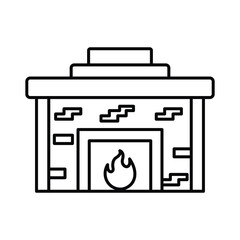 Fireplace Vector icon which is suitable for commercial work and easily modify or edit it

