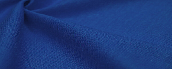 Linen fabric in blue. Linen fabric is considered luxurious because processing it from the flax plant is laborious. Beautiful, durable and timelessly attractive.