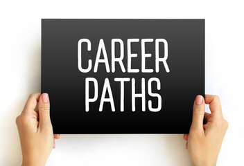 Plakat Career Paths text on card, concept background