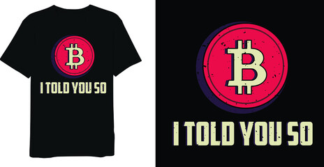 Bitcoin T-shirt Design Template