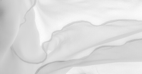 Texture. Background. Template. White silk folded fabric backgrou